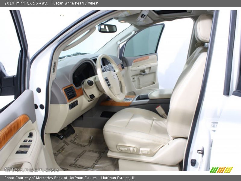 Tuscan White Pearl / Wheat 2010 Infiniti QX 56 4WD