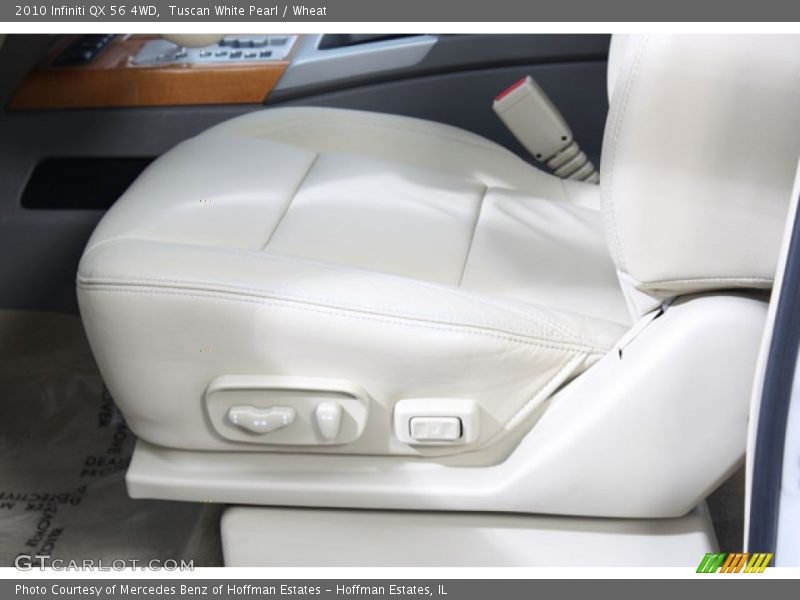 Tuscan White Pearl / Wheat 2010 Infiniti QX 56 4WD