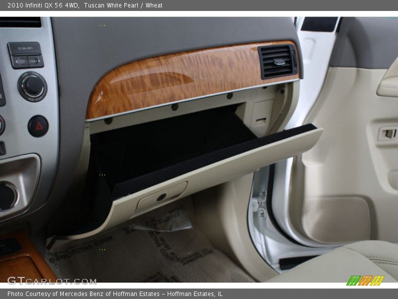 Tuscan White Pearl / Wheat 2010 Infiniti QX 56 4WD