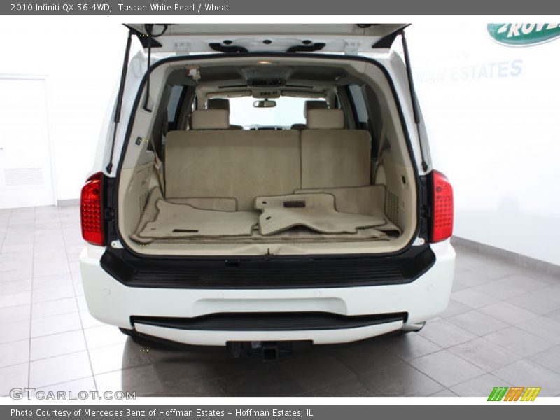 Tuscan White Pearl / Wheat 2010 Infiniti QX 56 4WD