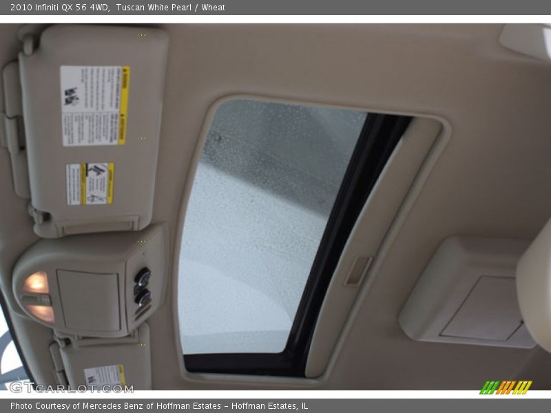 Tuscan White Pearl / Wheat 2010 Infiniti QX 56 4WD