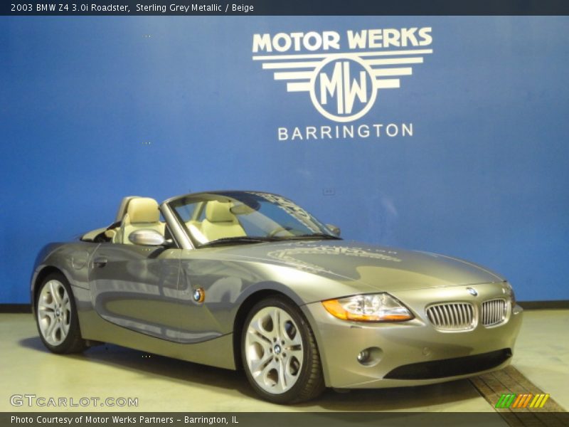 Sterling Grey Metallic / Beige 2003 BMW Z4 3.0i Roadster