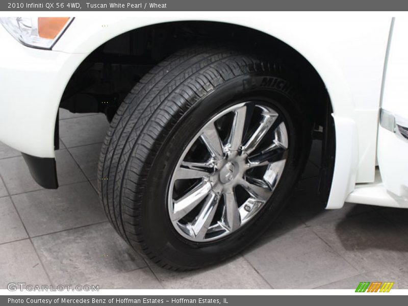 Tuscan White Pearl / Wheat 2010 Infiniti QX 56 4WD