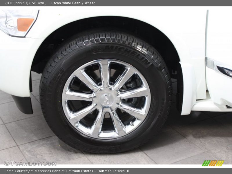 Tuscan White Pearl / Wheat 2010 Infiniti QX 56 4WD