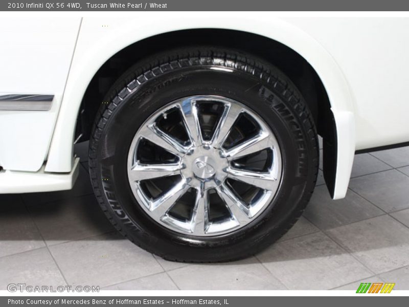 Tuscan White Pearl / Wheat 2010 Infiniti QX 56 4WD