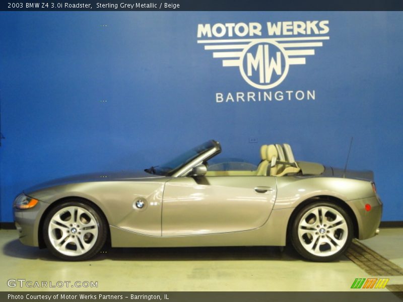 Sterling Grey Metallic / Beige 2003 BMW Z4 3.0i Roadster