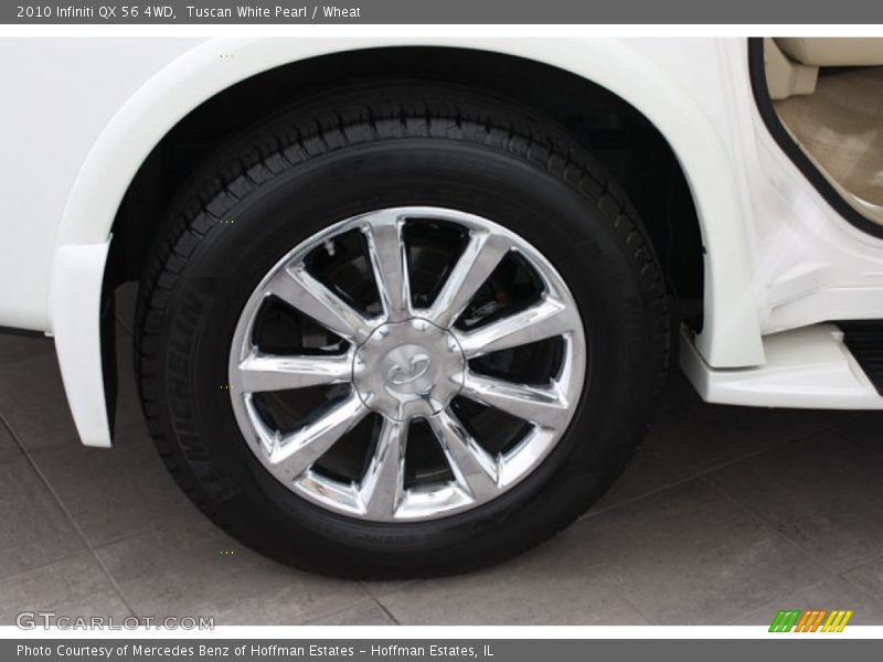 Tuscan White Pearl / Wheat 2010 Infiniti QX 56 4WD