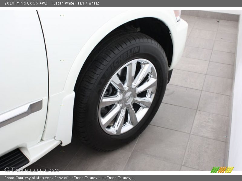 Tuscan White Pearl / Wheat 2010 Infiniti QX 56 4WD