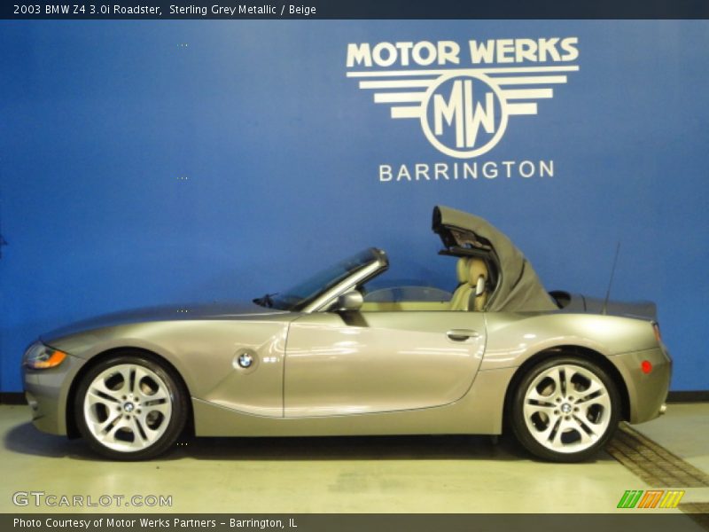 Sterling Grey Metallic / Beige 2003 BMW Z4 3.0i Roadster