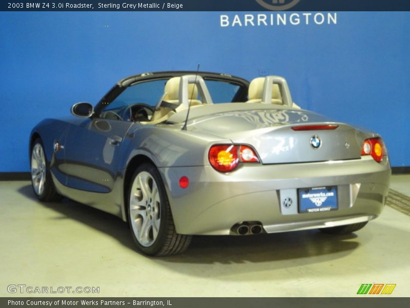 Sterling Grey Metallic / Beige 2003 BMW Z4 3.0i Roadster