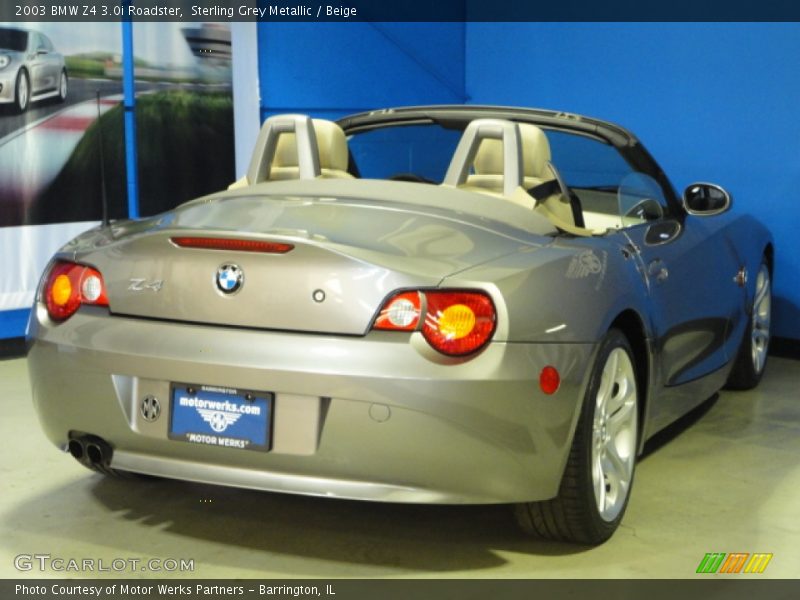 Sterling Grey Metallic / Beige 2003 BMW Z4 3.0i Roadster