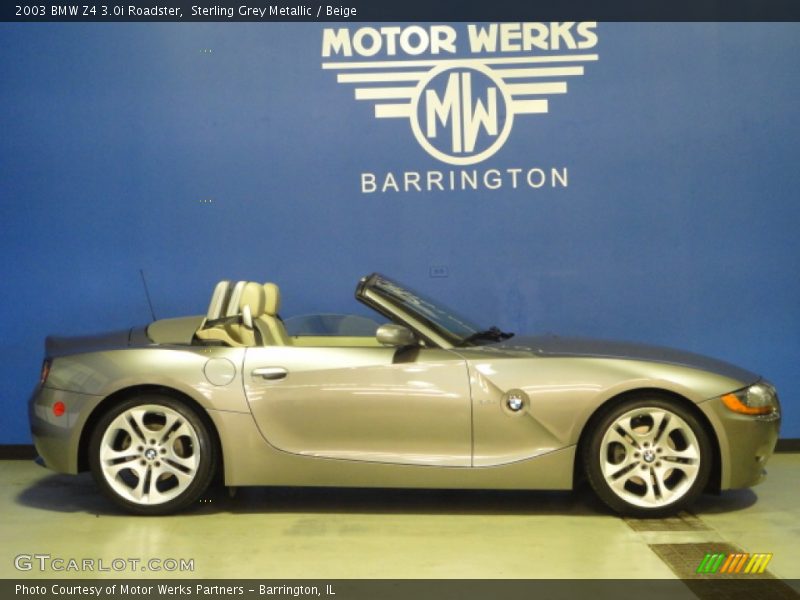 Sterling Grey Metallic / Beige 2003 BMW Z4 3.0i Roadster
