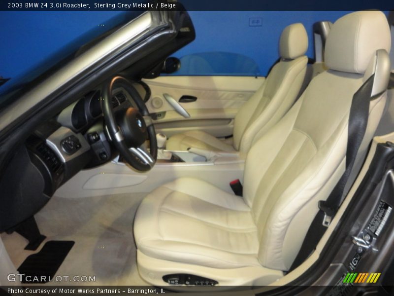 Sterling Grey Metallic / Beige 2003 BMW Z4 3.0i Roadster