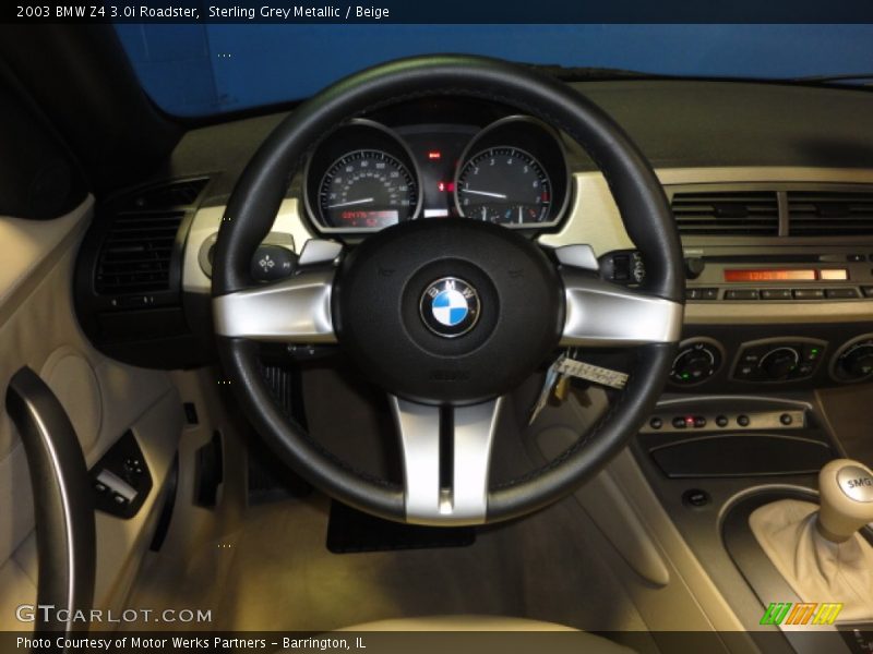 Sterling Grey Metallic / Beige 2003 BMW Z4 3.0i Roadster