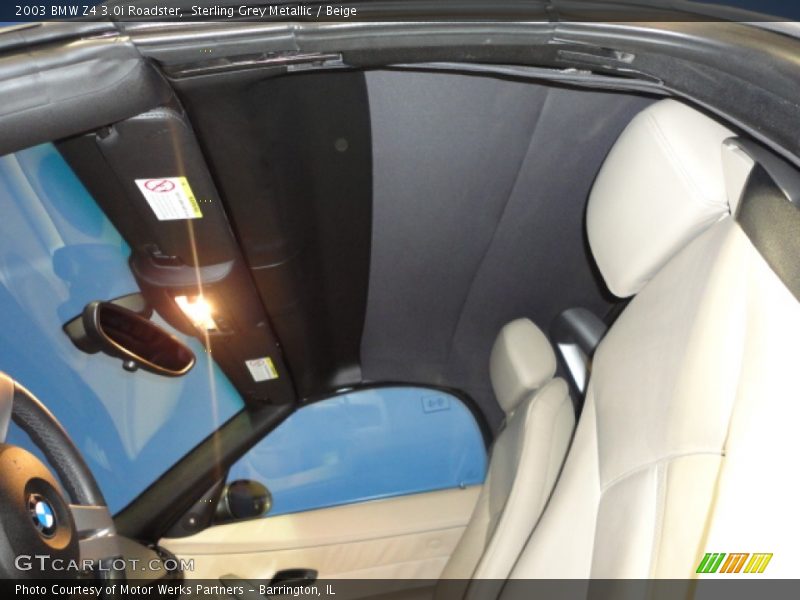 Sterling Grey Metallic / Beige 2003 BMW Z4 3.0i Roadster