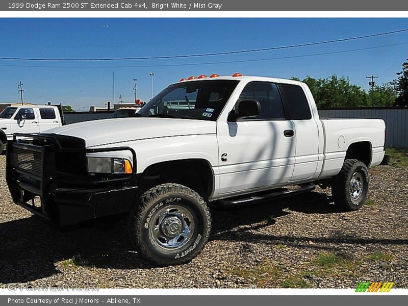 Bright White / Mist Gray 1999 Dodge Ram 2500 ST Extended Cab 4x4