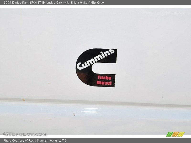 Bright White / Mist Gray 1999 Dodge Ram 2500 ST Extended Cab 4x4