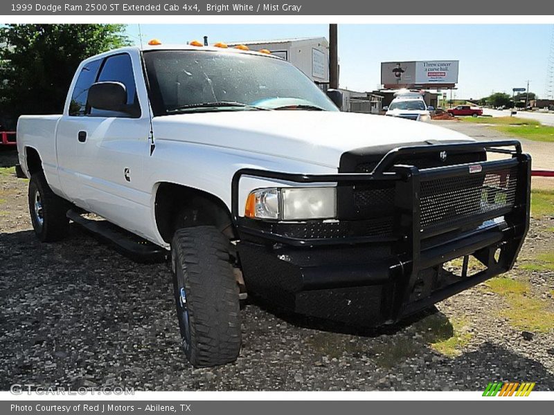 Bright White / Mist Gray 1999 Dodge Ram 2500 ST Extended Cab 4x4