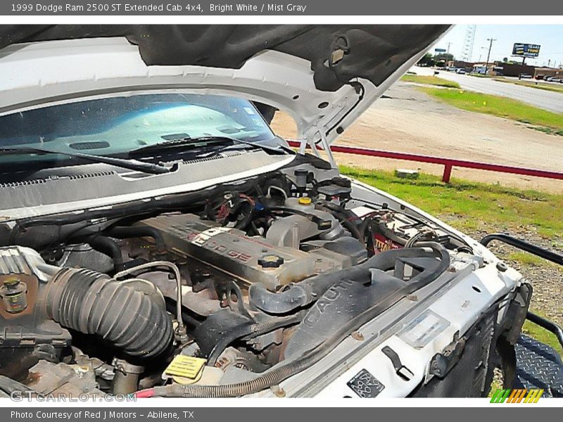 Bright White / Mist Gray 1999 Dodge Ram 2500 ST Extended Cab 4x4
