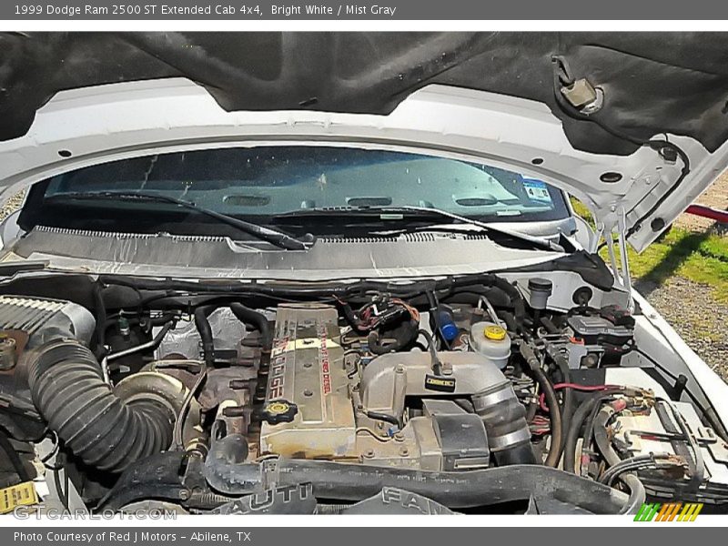 Bright White / Mist Gray 1999 Dodge Ram 2500 ST Extended Cab 4x4