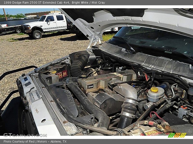 Bright White / Mist Gray 1999 Dodge Ram 2500 ST Extended Cab 4x4