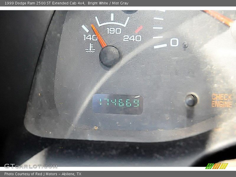 Bright White / Mist Gray 1999 Dodge Ram 2500 ST Extended Cab 4x4