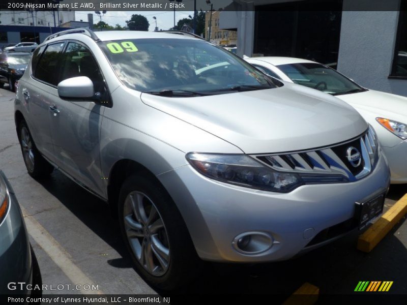 Brilliant Silver Metallic / Black 2009 Nissan Murano LE AWD