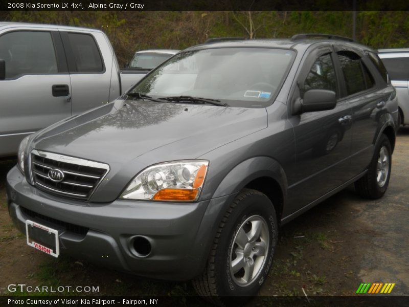 Alpine Gray / Gray 2008 Kia Sorento LX 4x4