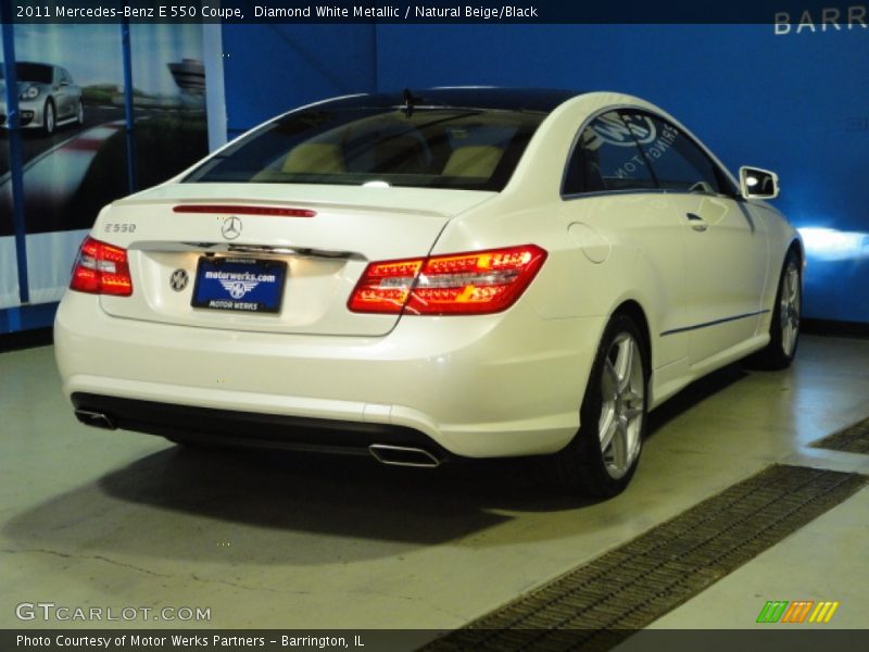 Diamond White Metallic / Natural Beige/Black 2011 Mercedes-Benz E 550 Coupe