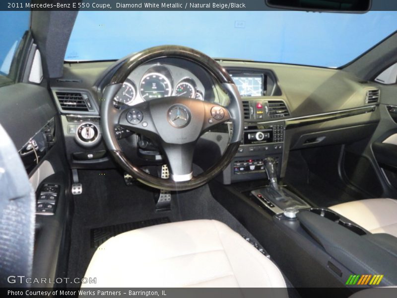 Diamond White Metallic / Natural Beige/Black 2011 Mercedes-Benz E 550 Coupe