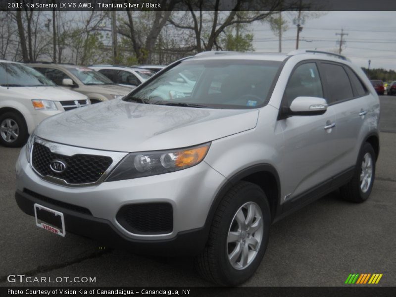 Titanium Silver / Black 2012 Kia Sorento LX V6 AWD