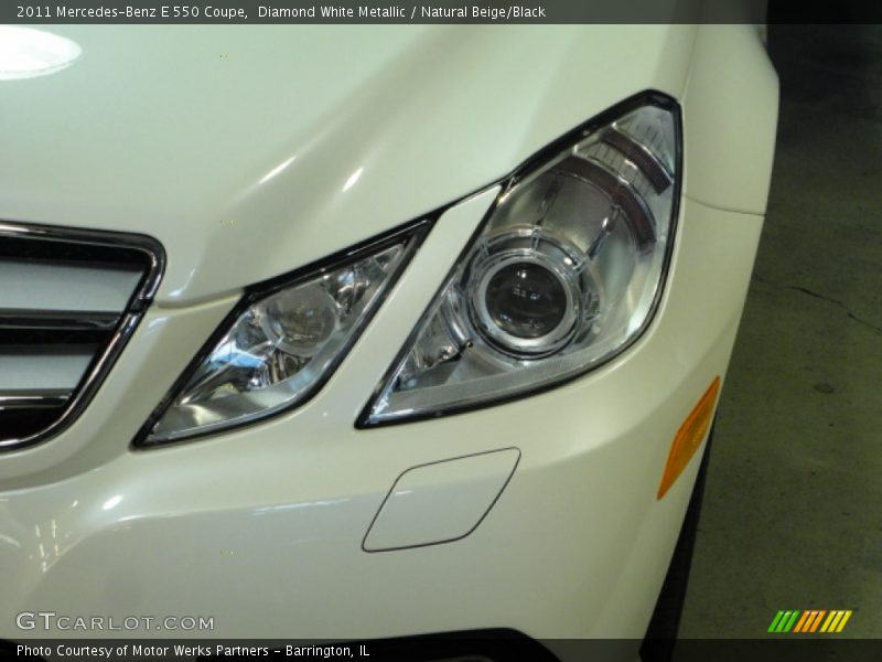 Diamond White Metallic / Natural Beige/Black 2011 Mercedes-Benz E 550 Coupe