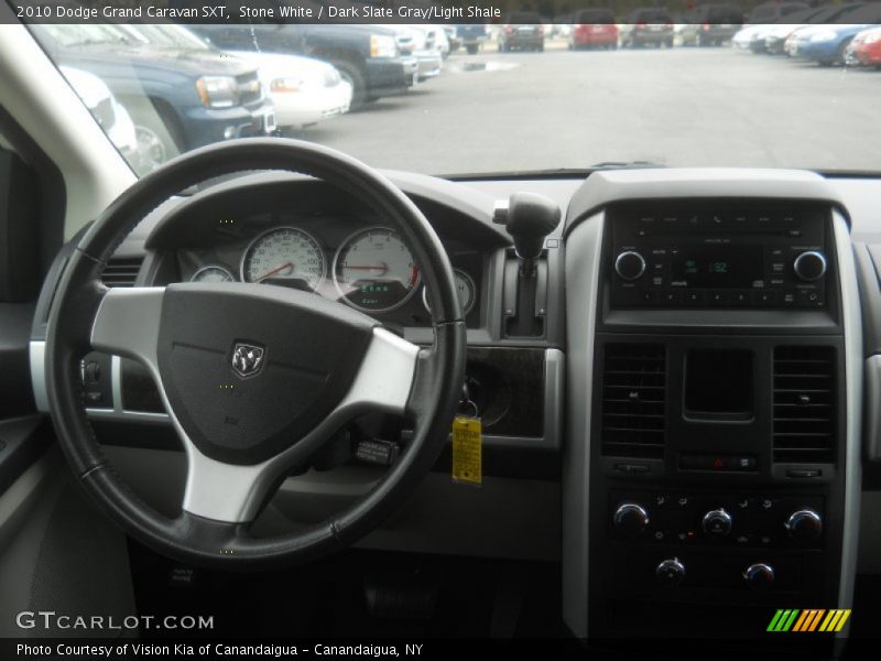 Stone White / Dark Slate Gray/Light Shale 2010 Dodge Grand Caravan SXT