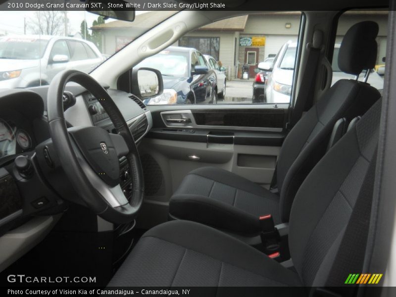 Stone White / Dark Slate Gray/Light Shale 2010 Dodge Grand Caravan SXT