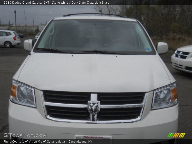 Stone White / Dark Slate Gray/Light Shale 2010 Dodge Grand Caravan SXT