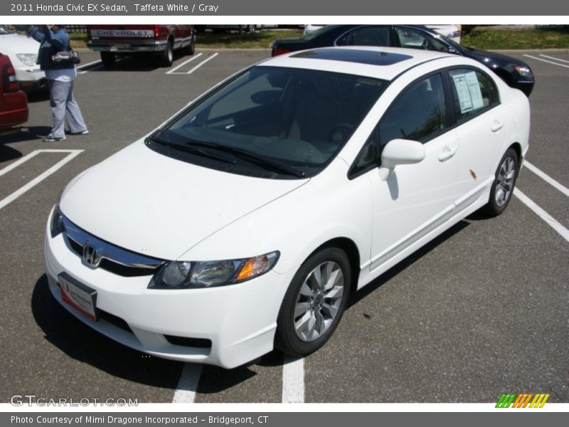 Taffeta White / Gray 2011 Honda Civic EX Sedan