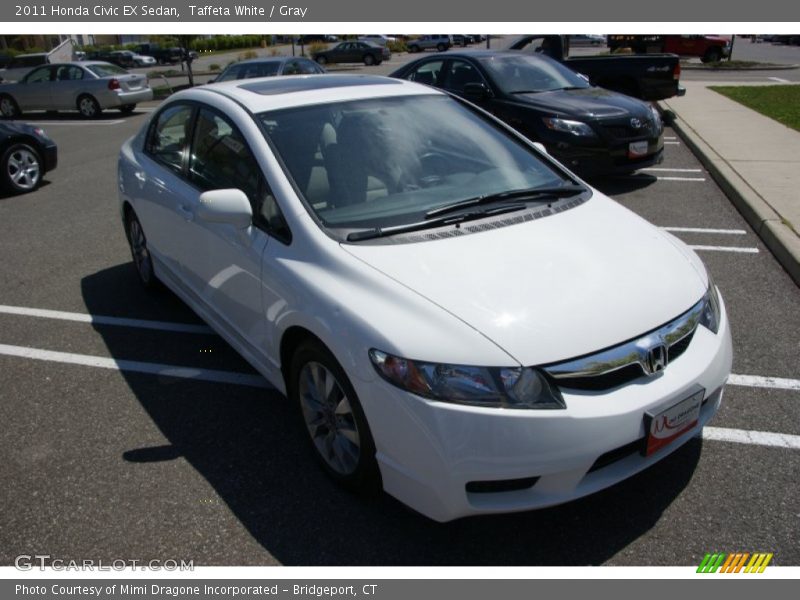Taffeta White / Gray 2011 Honda Civic EX Sedan