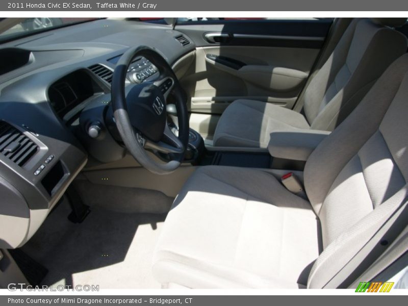 Taffeta White / Gray 2011 Honda Civic EX Sedan