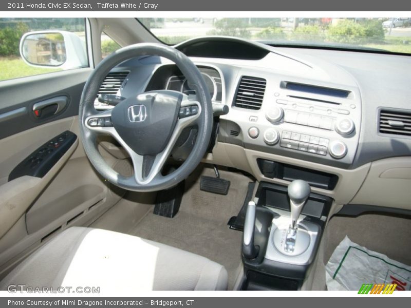 Taffeta White / Gray 2011 Honda Civic EX Sedan