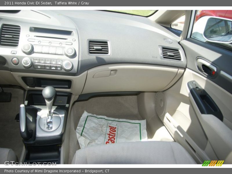 Taffeta White / Gray 2011 Honda Civic EX Sedan