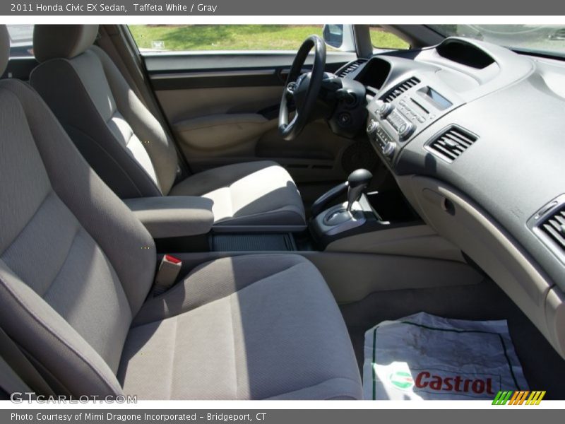 Taffeta White / Gray 2011 Honda Civic EX Sedan