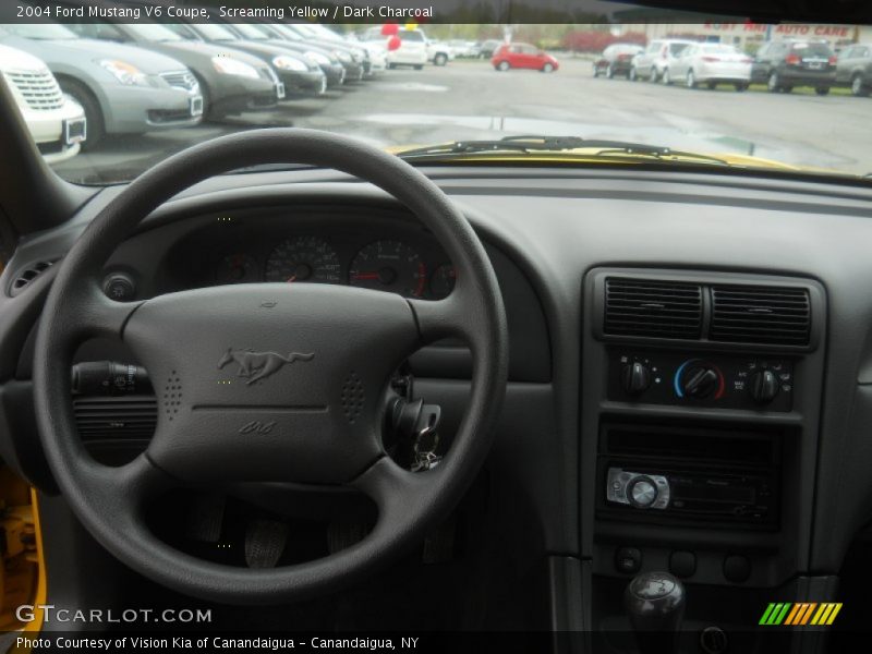 Screaming Yellow / Dark Charcoal 2004 Ford Mustang V6 Coupe