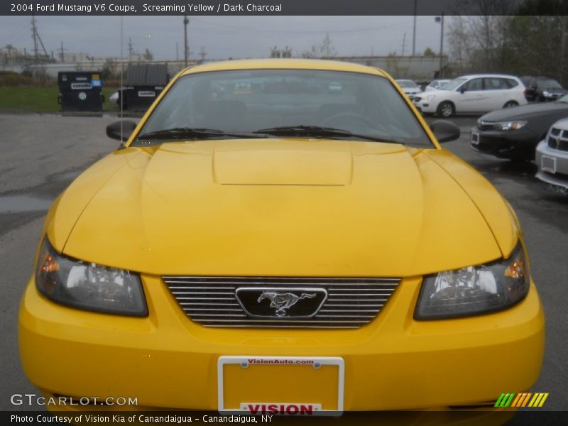Screaming Yellow / Dark Charcoal 2004 Ford Mustang V6 Coupe