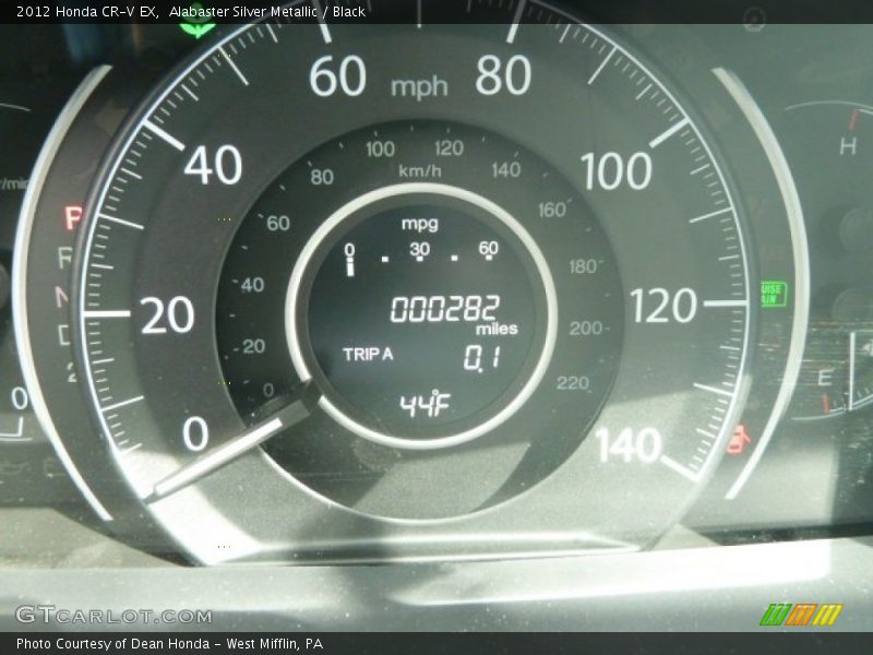 Alabaster Silver Metallic / Black 2012 Honda CR-V EX