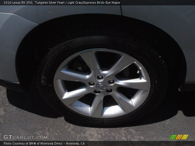 Tungsten Silver Pearl / Light Gray/Espresso Birds-Eye Maple 2010 Lexus RX 350