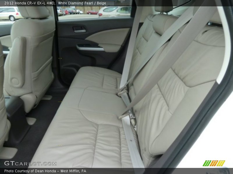 White Diamond Pearl / Beige 2012 Honda CR-V EX-L 4WD