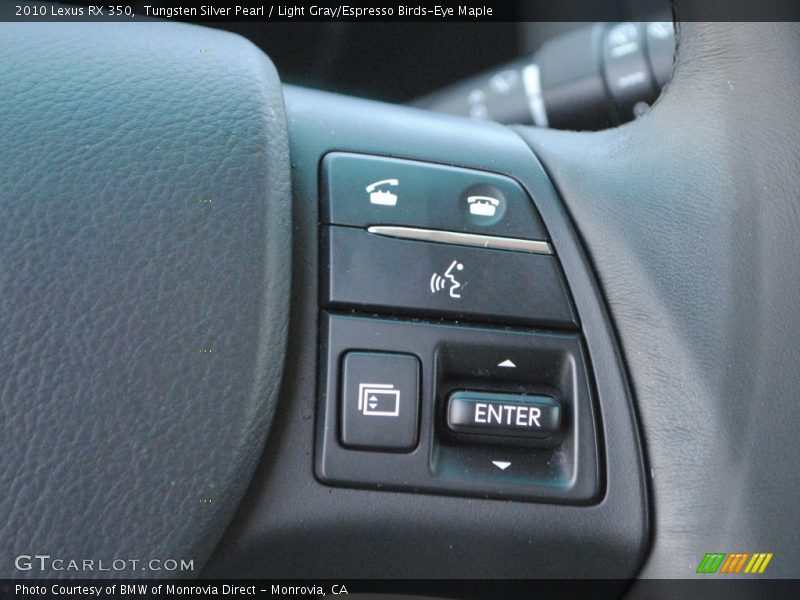 Tungsten Silver Pearl / Light Gray/Espresso Birds-Eye Maple 2010 Lexus RX 350