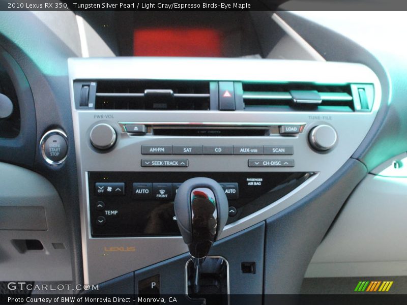 Tungsten Silver Pearl / Light Gray/Espresso Birds-Eye Maple 2010 Lexus RX 350