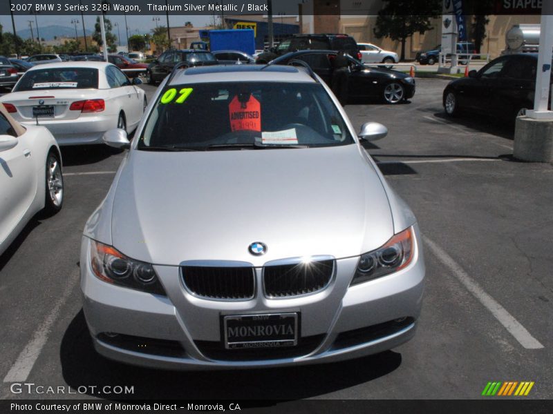 Titanium Silver Metallic / Black 2007 BMW 3 Series 328i Wagon