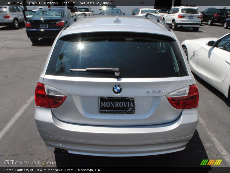 Titanium Silver Metallic / Black 2007 BMW 3 Series 328i Wagon
